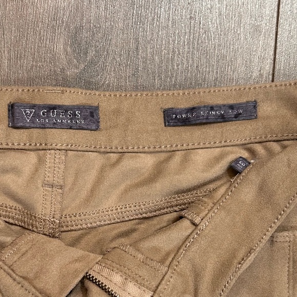 Guess Tan faux suede skinny leggings excellent condition Size 31 - Picture 4 of 6